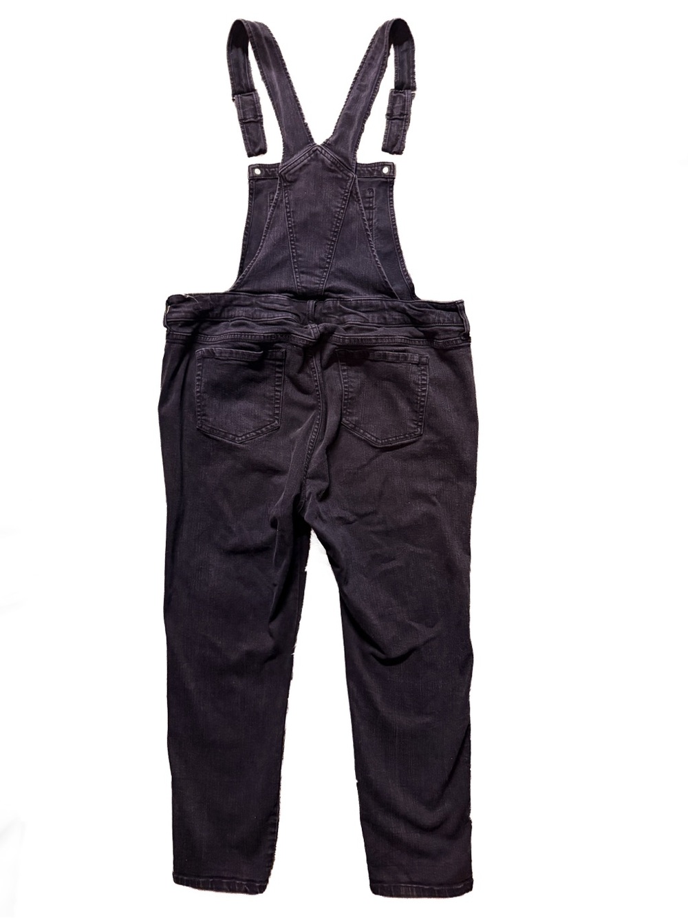 Torrid Premium Women’s 14R Black Denim Overalls Stretch 148862 EUC Pants Jeans - Picture 3 of 10